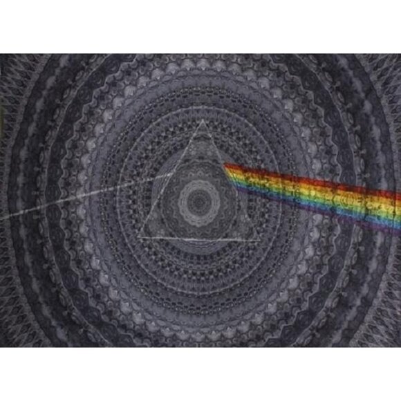 New 3D Pink Floyd Dark Side of the Moon Prism Tapestry Wall Hanging Decor Art - Picture 1 of 3
